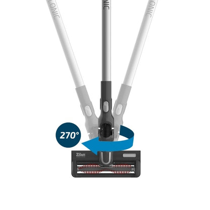 Aspirator vertical Zilan ZLN2099, 22.2 V, Acumulator extern, Autonomie incarcare 4 ore, Perie AllFloor, Filtru Cyclone Igenic