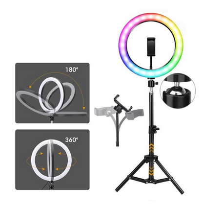 Lampa circulara profesionala LED Ring Light RGB Andowl Q MG34