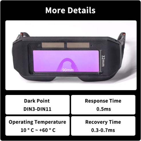 1+1 OCHELARI PROTECTIE SUDURA CU DISPLAY LCD CRISTALE LICHIDE AUTO-INTUNECARE