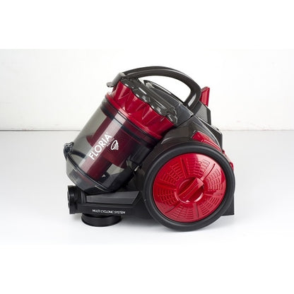 Aspirator fara sac FLORIA ZLN-3451,rosu-negru filtru HEPA 13, filtrare ciclonica, capacitate colectare 2.5L, putere 700W