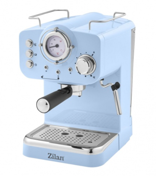 Espressor manual Zilan ZLN2861 Albastru,15 Bar, 1.25 l, 1100W, Design Retro