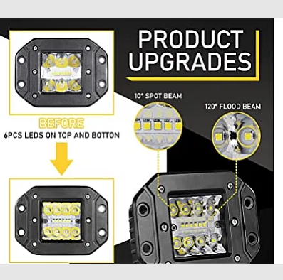 Proiector auto 48W 4/6/4 LED 3 randuri 12/24v