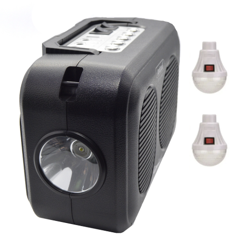 Boxa tip sistem iluminare LED cu 2 becuri USB MP3 BT Q YX1793