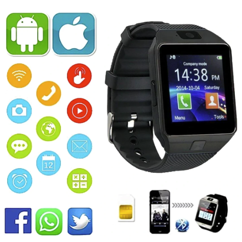 Ceas Smartwatch, functii bluetooth si Notificari (Facebook, Whatsapp)