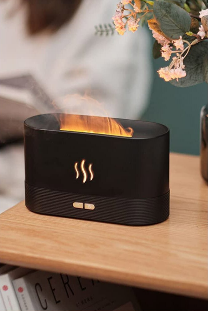 Difuzor aromaterapie si umidificator ultrasonic El Fuego, cu efect de flacara