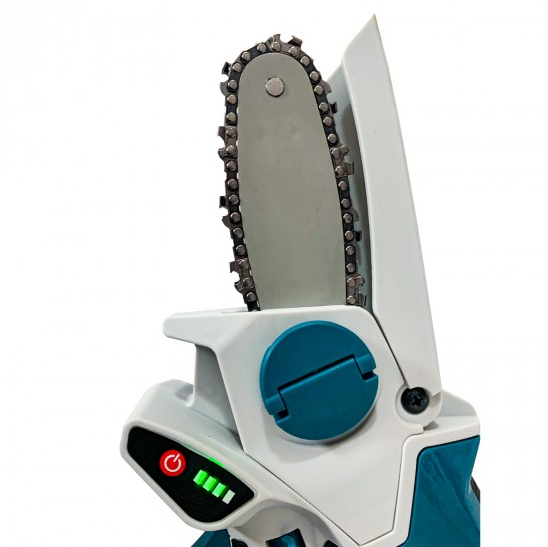 Mini Fierastrau cu lant si lama 4'' Craft tec 2 acumulatori 48w ALBASTRU MX678