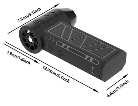 Suflanta aer comprimat, portabila, multiple trepte de viteza, lanterna, incarcare USB