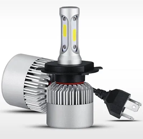 Kit becuri led auto COB S2 H4 2 buc/set 8000Lumeni temperatura 6000K/Alb putere 72W