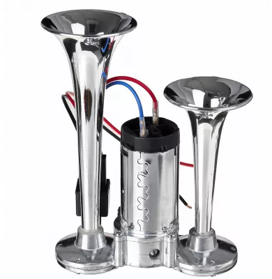 Claxon CHROME cu 2 goarne si compresor