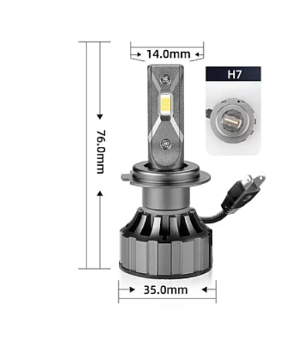 Set 2 Lampi H7 LED V20 30000 Canbus putere 120W temperatura 6000K lumina alba