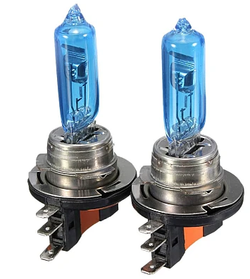 Set 2 becuri auto cu halogen H15 12V putere 15/55W Super White