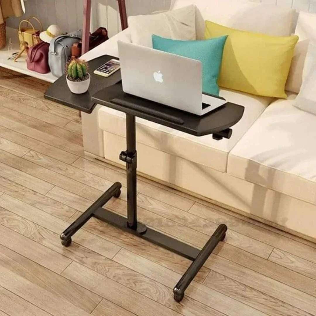 Masuta laptop din metal cu blat laminat, inaltime reglabila