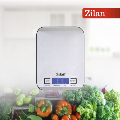 Cantar alimentar digital Zilan ZLN Gri, capacitate 5000g, inchidere automata
