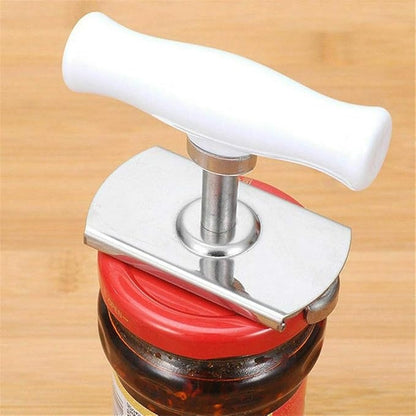 Deschizator de borcane si sticle cu Prindere Capac si Maner Inox