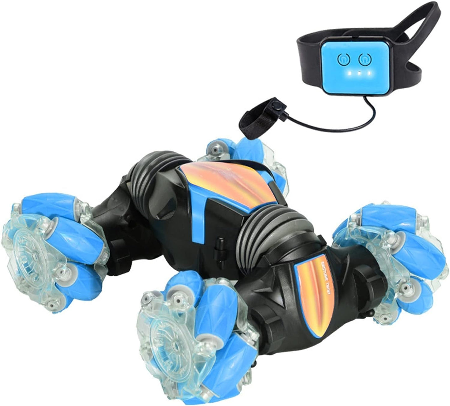 Masina RC cu telecomanda control cu gesturi 4WD rotativ pe doua fete