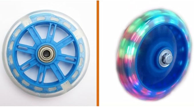 Roti ajutatoare cu led-uri, pentru bicicleta, 12-20 inch, albastru/negru