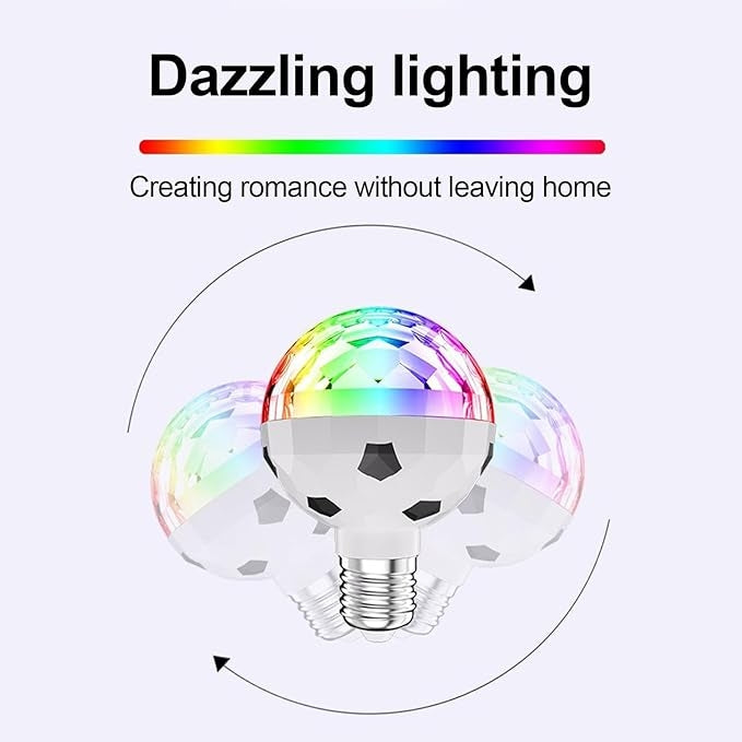 Bec LED E27 rotativ cu lumina ambientala de club