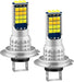 Set 2 Bec Led H7 3030 Smd 90W cu 2 moduri de lumina (rece si calda)