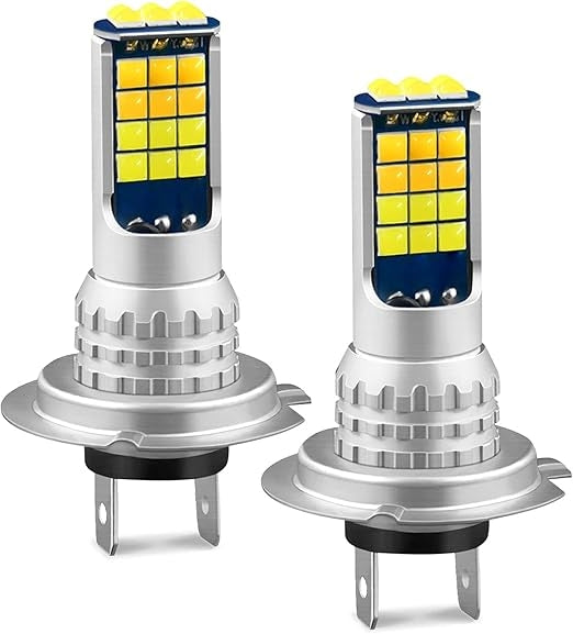 Set 2 Bec Led H7 3030 Smd 90W cu 2 moduri de lumina (rece si calda)
