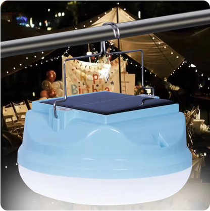 Lampa solara UFO rotunda de exterior cu carlig
