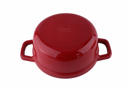 Oala Zilan ZLN0941, Din fier turnat sub presiune puternica, 2.6L, Diametru 22 cm, Inaltime 10 cm, Compatibila cuptor si masina de spalat vase