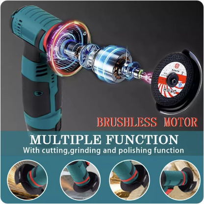 Polizor unghiular electric portabil cu 1acumulator Li Ion 12V