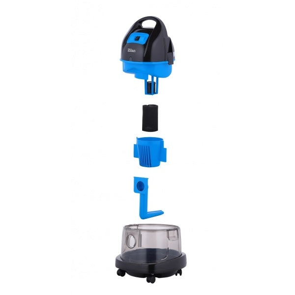 Aspirator ZILAN ZLN-8945 Albastru/Rosu cu filtrare prin apa si uscata,1400W