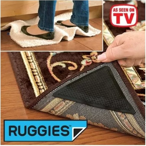 Coltare Antiaderente Pentru Fixarea Covoarelor Ruggies set 8 Buc