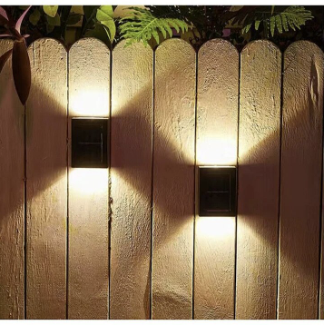 SET 2 LAMPI SOLARE DE EXTERIOR, LED CU ILUMINARE DUBLA
