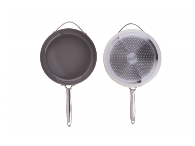 Tigaie inalta cu capac Zilan ZLN0880 din 5 straturi de material, maner inox, 28 cm