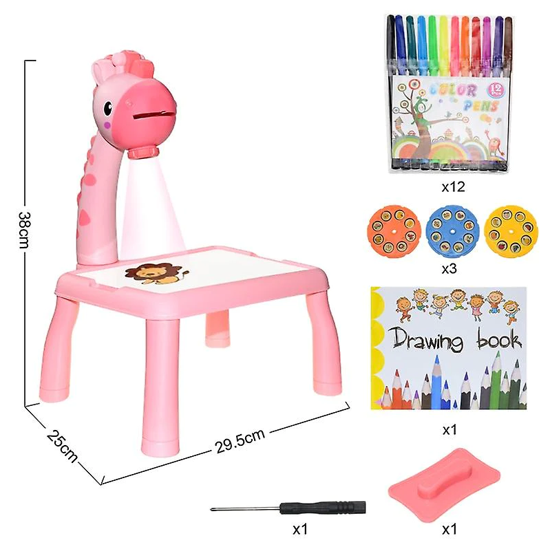 PACHET PROMO: Masuta Pentru Desenat cu Proiector si Diapozitive + CREION pentru desenat 3D cu afisaj LCD pentru desene tridimensionale 3D Pen