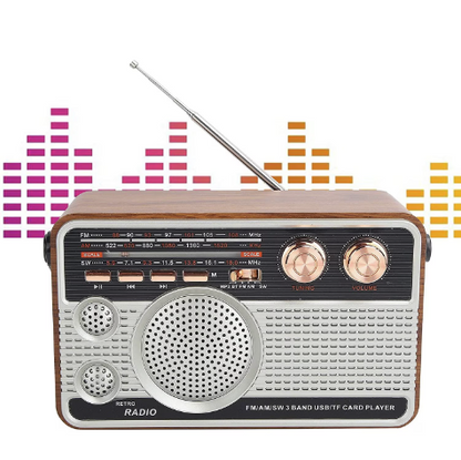 Radio FM model RETRO portabil Q FM01 Bluetooth USB AUX