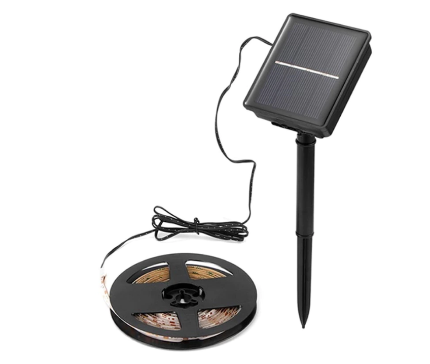 Banda led solara RGB cu panou solar si 5 moduri de iluminat