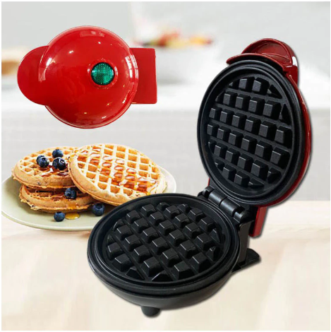 Mini aparat electric pentu Waffe, 350W, rosu, Doty