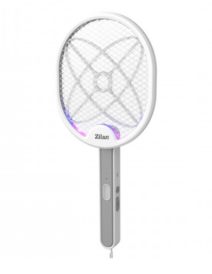 Paleta electrica anti-insecte Zilan Alba, 2800 Volti, lampa cu LED