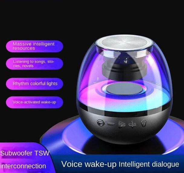 Mini boxa portabila cu extra bass RGB sunet 360 HD bluetooth Q YXB150