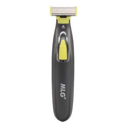 Trimmer facial electric MLG LT-187, fara fir, incarcare USB, cap pivotant, 3 piepteni deistantieri, negru cu verde