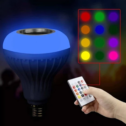 Bec LED Disco Boxa 3W Muzica Bluetooth, Telecomanda Lumini 220V