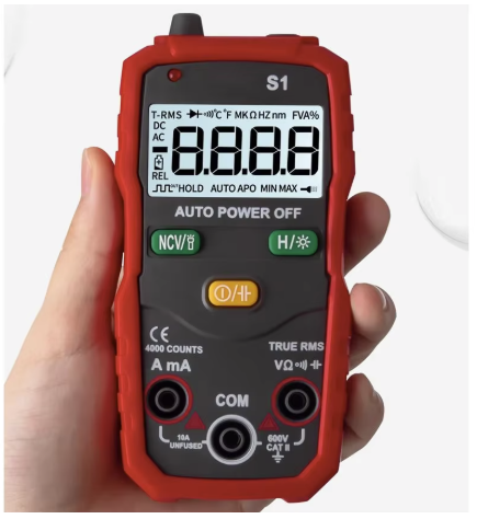 Multimetru Digital S1 profesional, cu ecran LCD, tester automat și inteligent pentru tensiune și curent