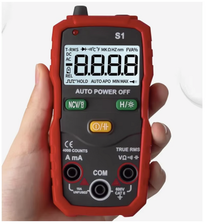 Multimetru Digital S1 profesional, cu ecran LCD, tester automat și inteligent pentru tensiune și curent