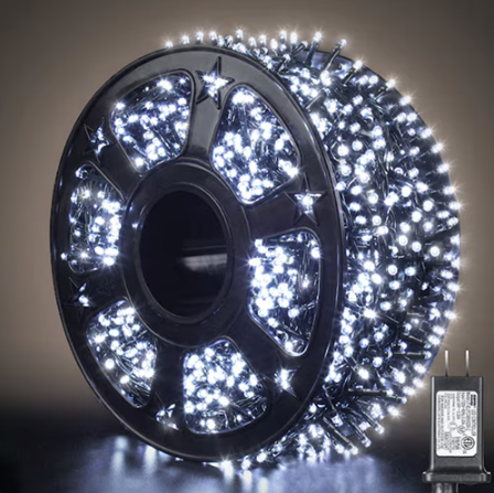 Instalatie LED sir 100m, cu 480 led mare tip diamant, IP 44, 8 jocuri de lumini, Lumina rece