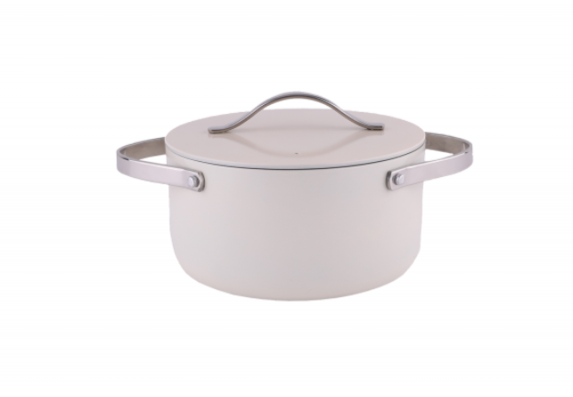 Oala Zilan ZLN0866 din 5 straturi de material, 20 cm diametru, capacitate 2.7l, Otel inoxidabil, Manere nituite