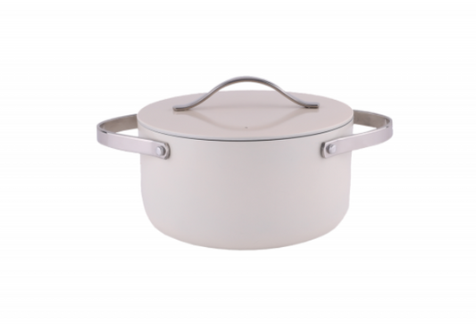 Oala Zilan ZLN0866 din 5 straturi de material, 20 cm diametru, capacitate 2.7l, Otel inoxidabil, Manere nituite