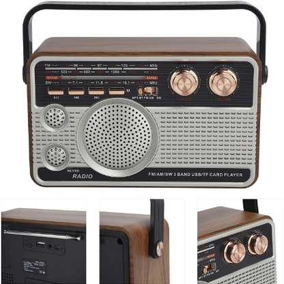 Radio FM model RETRO portabil Q FM01 Bluetooth USB AUX