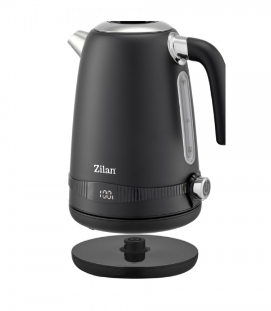 Fierbator electric din Inox Zilan ZLN1001 Negru, digital, 2200 W, 7 niveluri intre 40 - 100 grade celsius