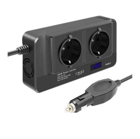 Invertor curent auto 300W 12V/220V USB Q-CC8200