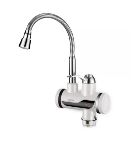 Robinet electric Z-Inox ZLN5480 Alb, incalzire instanta, putere 3000W, inox