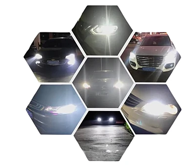Set 2 becuri auto H4 cu 42 LED SMD 120W 6000k 12/80V doua faze lupa