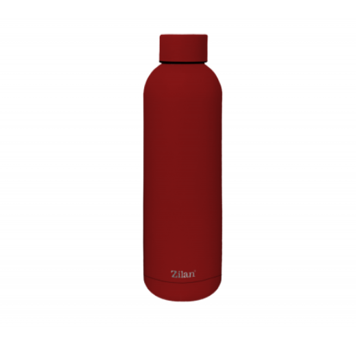 Termos Zilan ZLN9842 tip sticla sport, capacitate 500ml, interior din inox, pereti dublii, rosu