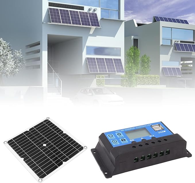 Regulator Controler pentru panou solar, 10A, 12V/24V, Display LCD si 2 porturi USB